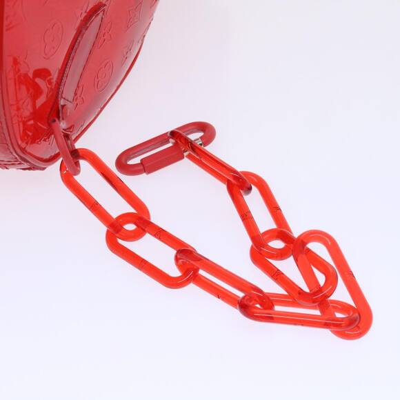 LOUIS VUITTON Monogram Vinyl Keepall Bandouliere 50 Bag Red M41416 - Picture 9 of 16